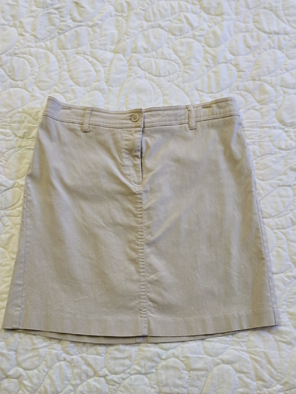 Motherhood Maternity Beige A-Line Skirt with Front Button Waist